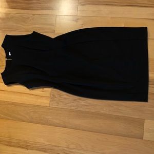 Sleeveless Black Fitted Dress Midi